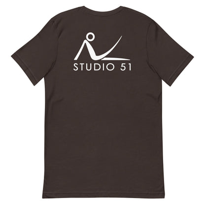 Maglietta unisex manica corta Studio 51 Pilates Milano Logo Schiena